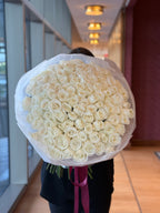 • Whitney •  premium white roses bouquet
