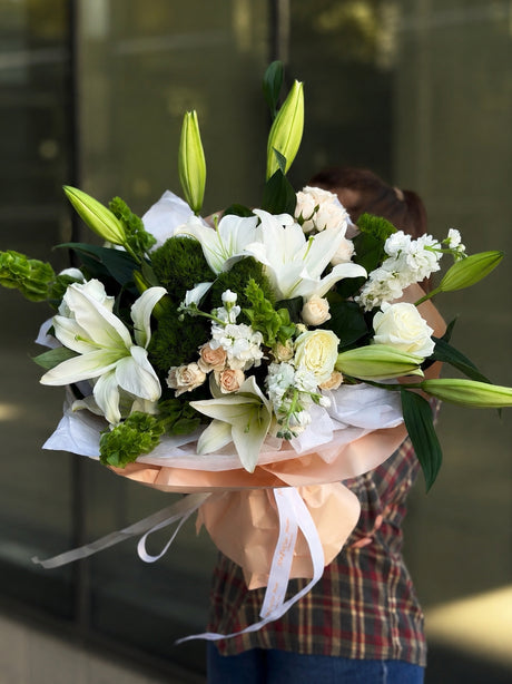 • Madonna • premium white lilies bouquet