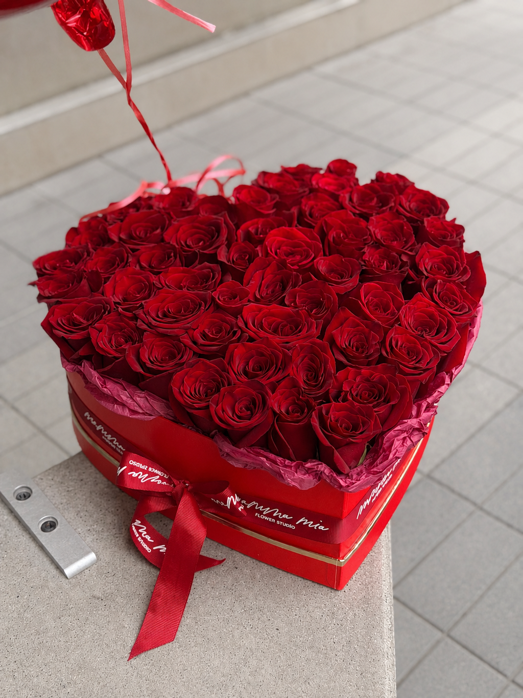 • Emma • 50 red roses flower box