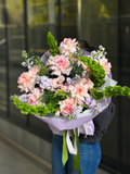 Ariella premium pink French roses bouquet for flower delivery in Miami