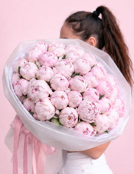 • Sara • premium pink peonies bouquet